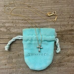 RARE! Tiffany - Elsa Peretti Platinum & Gold Cross